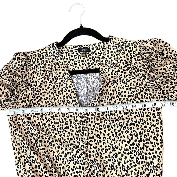 AFRM Long Sleeve Leopard Print Puff Sleeve Bodysuit - Picture 10 of 11